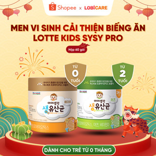  Men Vi Sinh Cải Thiện Biếng Ăn Lotte Kids Sysy Pro - Hộp 60 Gói 2g Giúp Cân Bằng Hệ Vi Sinh Bổ Sung Lợi Khuẩn Cho Bé 