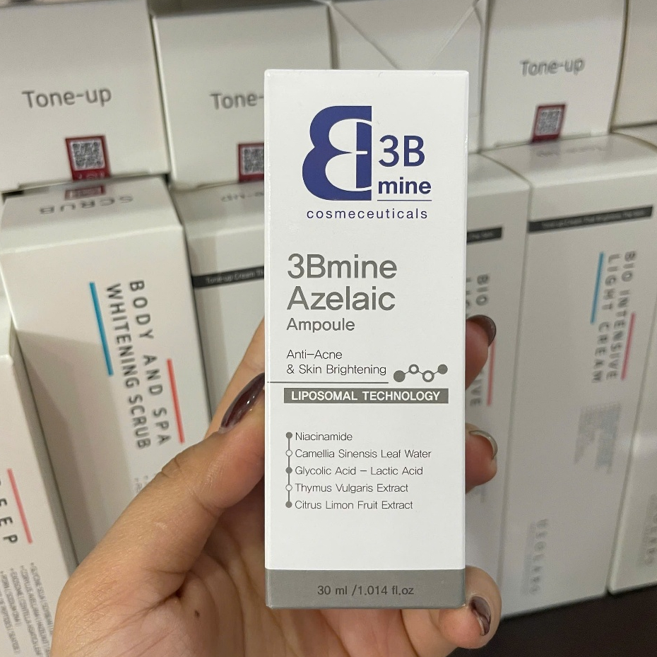 [Hàng cty] 3Bmine Azelaic Ampoule (30ml) – Tinh Chất Serum Azelaic Mờ Thâm, Hỗ Trợ Giảm Mụn