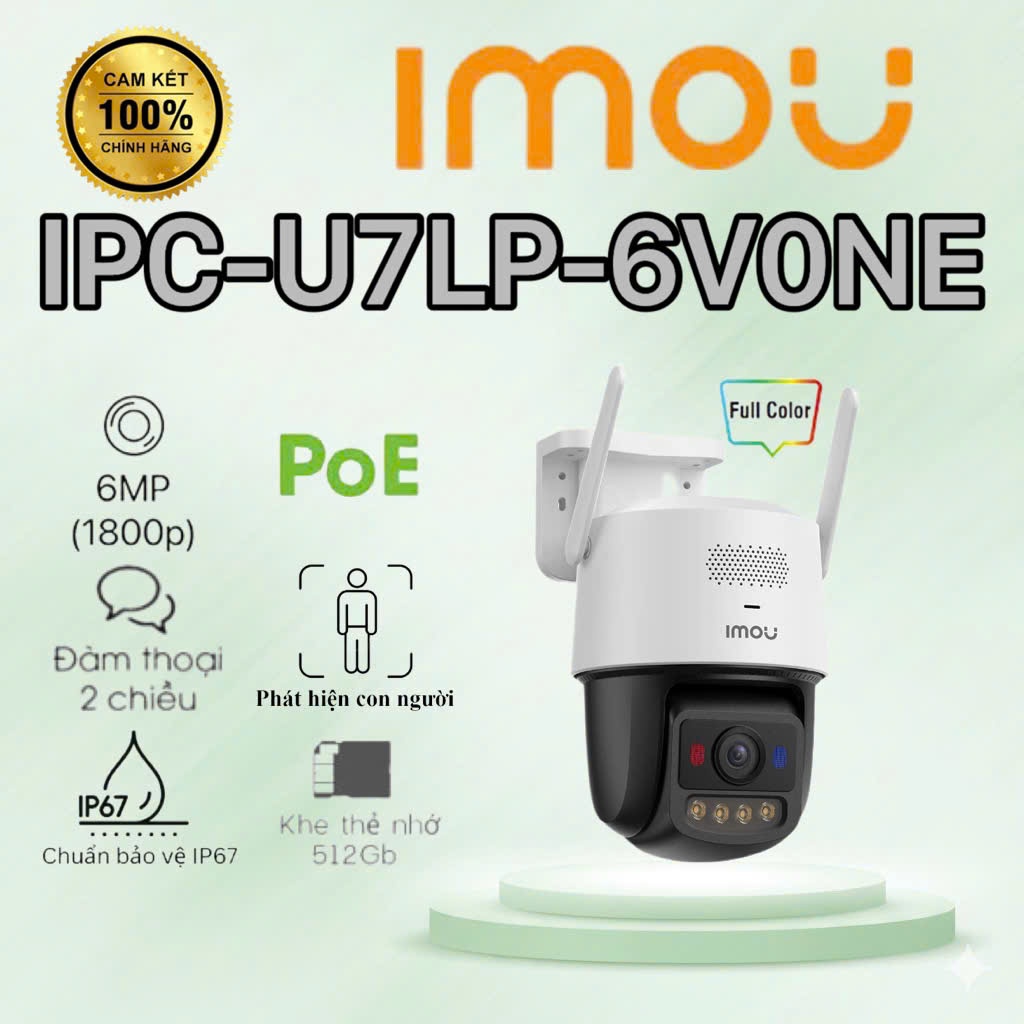 Camera Wifi IMOU TITAN PRO IPC-U7LP-6V0NE 6MP 3K+