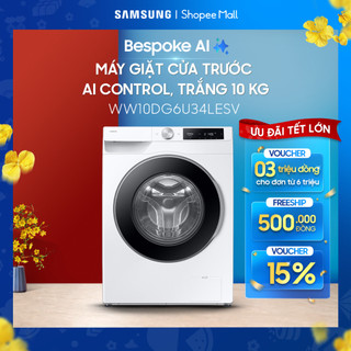  Máy giặt Samsung 10kg WW10DG6U34LESV Bespoke AITM - Giặt hơi nước Hygiene Steam Màu Trắng 