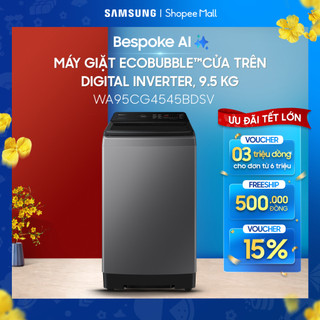  Máy giặt Samsung cửa trên Ecobubble Inverter 9.5kg WA95CG4545BDSV 