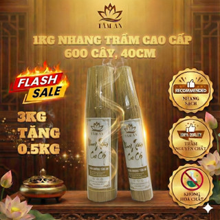  Nhang Trầm Hương Cao Cấp Nguyên Chất Tâm An Nhang Sạch Vì Sức Khoẻ Dài 38cm Hơn 600 cây 1kg 