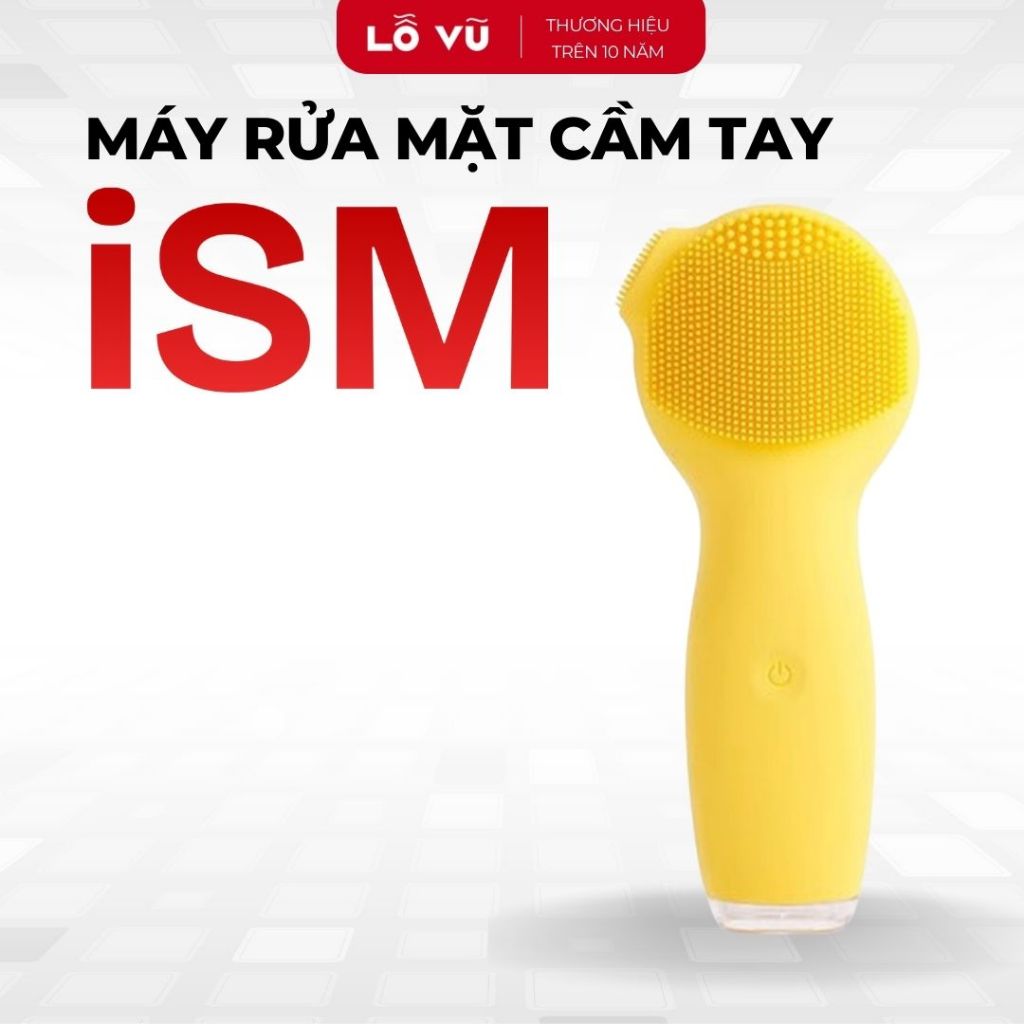 Máy Rửa Mặt Cầm Tay iSM Đa năng 2in1, Rửa mặt + Massage nâng cơ, Làm sạch sâu, Chống nước, Dùng pin - levu01, lỗ vũ