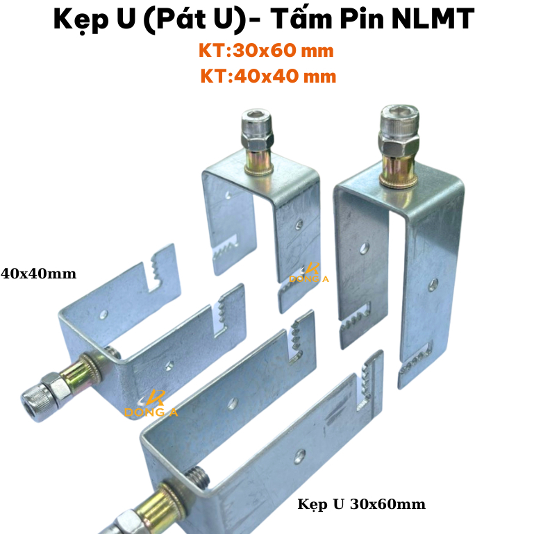 [Xả kho, cắt mã] Combo 10 Kẹp U30x60, U40x40 Lắp Pin Năng Lượng Mặt Trời, Pát U 30x60 mm,U 40x40mmTh