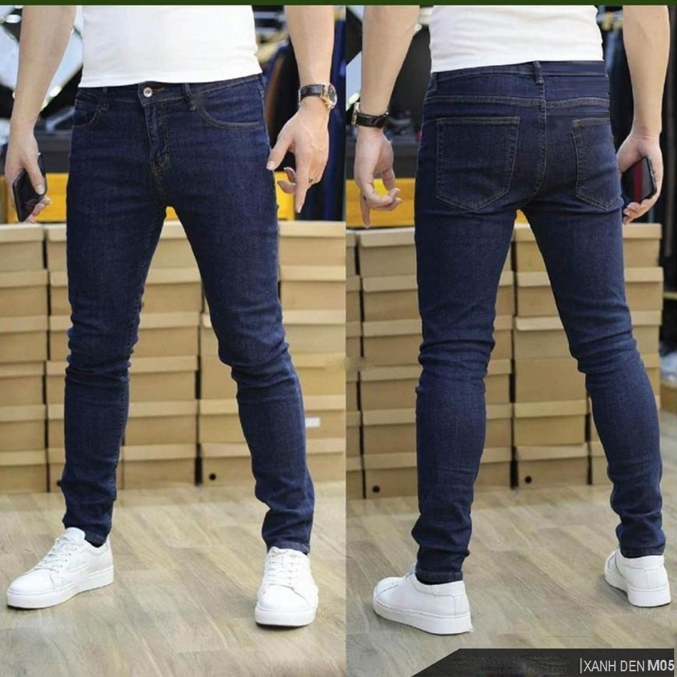 Quần jean nam cao cấp Jean co dãn 4 chiều túi quần cực lớn form đẹp dáng skinny chuẩn_JEANNCD215