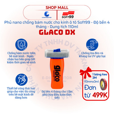 [HỎA TỐC] Phủ nano chống bám nước cho kính ô tô Soft99 Glaco DX G-315 - Dung tích 110ml