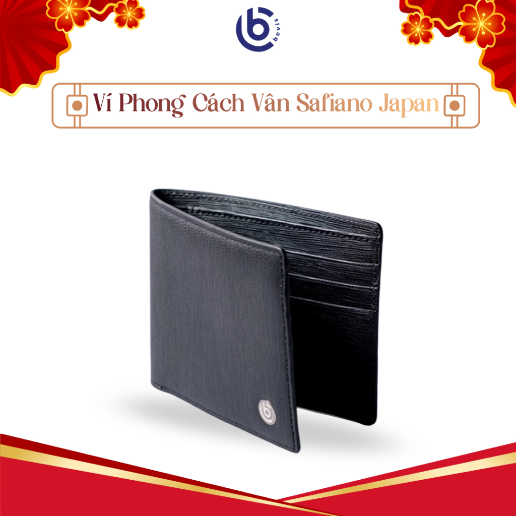 Ví Nam Phong cách Bevis Chất Liệu Da Vân Safiano Japan Sang Trọng VKCA-SA-D-02
