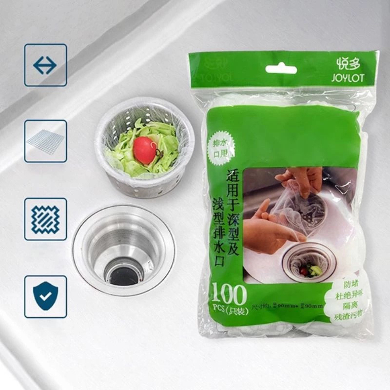 [❌GIÁ SỈ❌] Set 30-100Túi Lọc Rác, Lọc Rác Thức Ăn Thừa Thông Minh Cho Bồn Rửa Chén Bát 1327