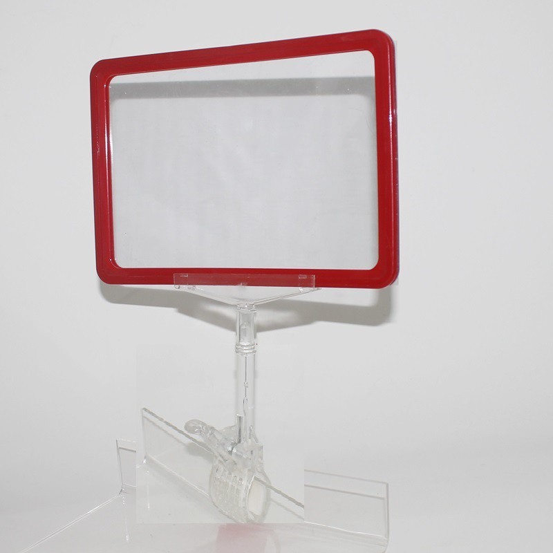 Bộ kẹp Mica gắn bảng giá chuyên dụng + Khung Bảng Giá A4 + Tấm Nhựa PVC A4 trong suốt