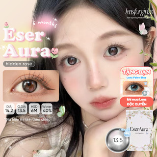  Kính áp tròng hightlight đen hồng HIDDEN ROSE chính hãng ESER AURA | Hsd 6 tháng | LENSFORGIRLSS 