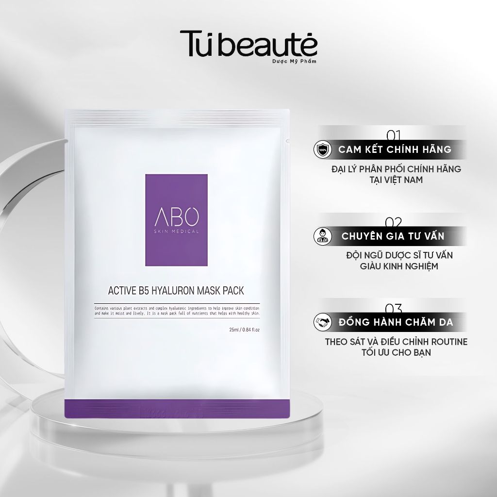 Mặt Nạ Cấp Ẩm Phục Hồi Abo Active B5 Hyaluron Mask (Lẻ Miếng)