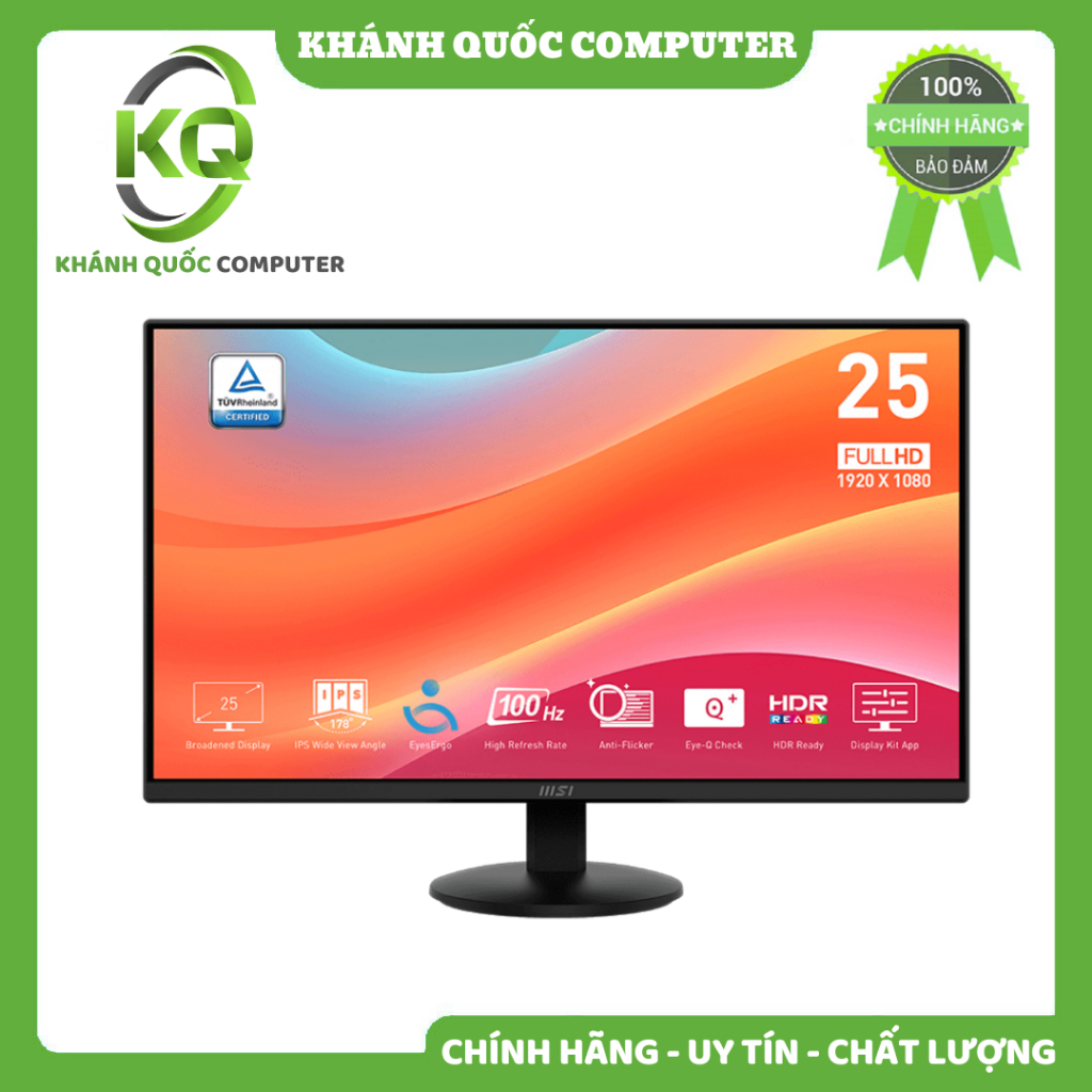 Màn hình MSI PRO MP252L | 24.5 inch, Full HD, IPS, 100Hz, 1ms Chính hãng