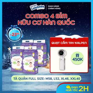  Kèm Quà  Combo 4 Bịch Bỉm Tã Quần Hữu Cơ Lulubebe Hàn Quốc Cho Bé Mỏng Mềm Mát & Organic Thấm Hút Nhanh Chống Tràn 