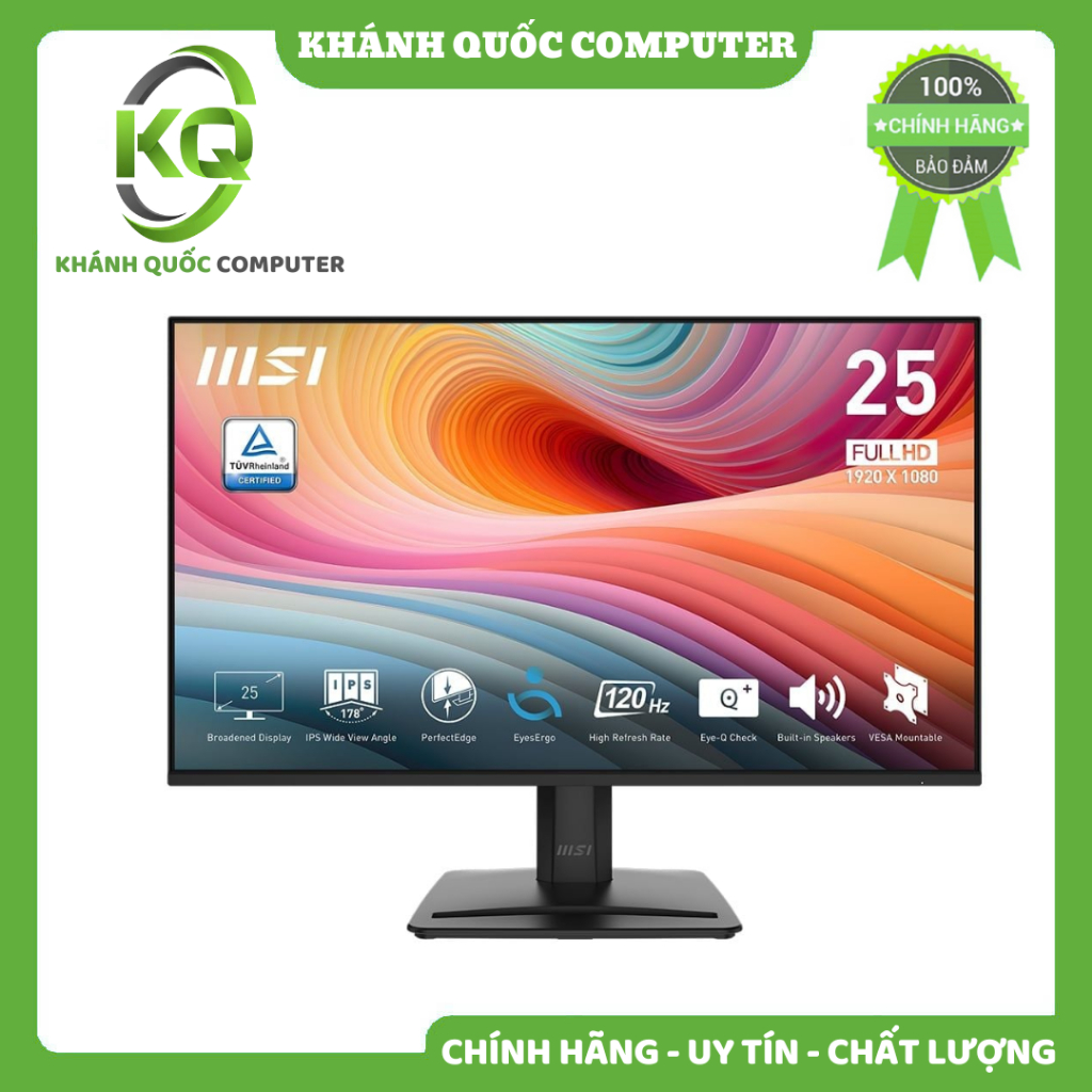 Màn Hình MSI PRO MP251 E2 (24.5 inch - FHD - IPS - 120Hz - 1ms - Speaker - EyesErgo) Chính hãng