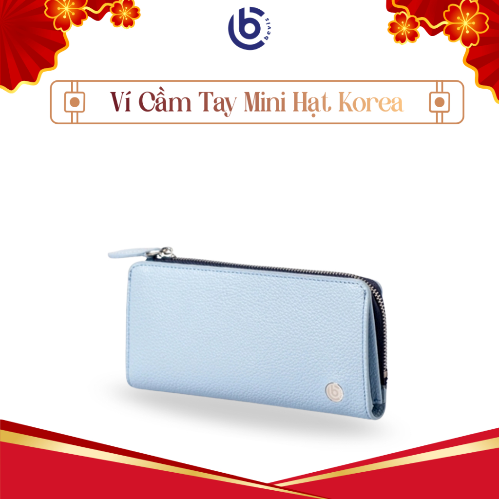 Ví Cầm Tay Mini Bevis Da Nhập Khẩu Vân Hạt Korea Sang Trọng VMI-M1-XL-04