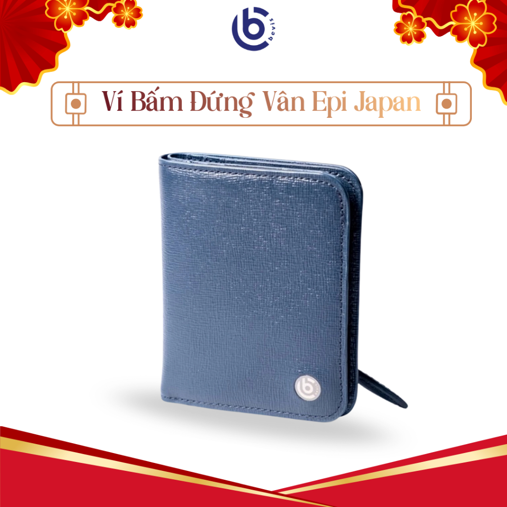 Ví Bấm Đứng Da Vân Epi Japan Chính Hãng Bevis Đẳng Cấp VBAM-EP-X-02