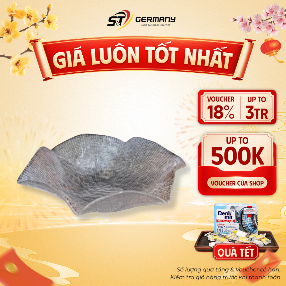 Đĩa Folies trắng IVV nội địa Đức, đĩa pha lê đựng trái cây GermanySnT