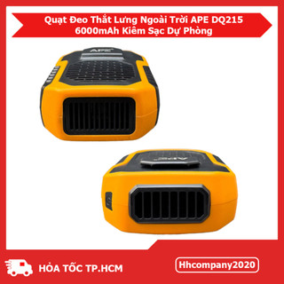 Quạt Sạc Đeo Thắt Lưng APE DQ215 – Pin 6000mAh Kiêm Sạc Dự Phòng – 3 Chế Độ Gió, Sạc Type-C