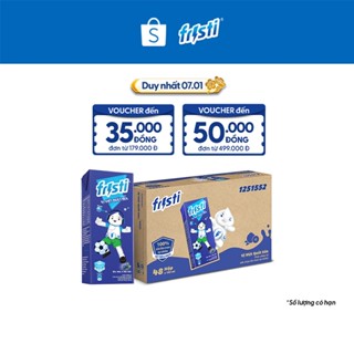  Thùng 48 Hộp Thức Uống Từ Sữa Chua Lên Men Tự Nhiên Fristi Vị Việt Quất Sữa 180ml  48x180ml  