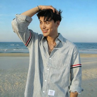 Áo Sơ Mi Nam Vải Sọc cotton Cao Cấp boy phố sơmi dài tay