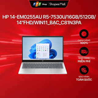 [Chỉ GH tận nơi] HP 14-em0255AU R5-7530U/16GB/512GB/ 14""FHD/Win11_Bạc_C81N3PA
