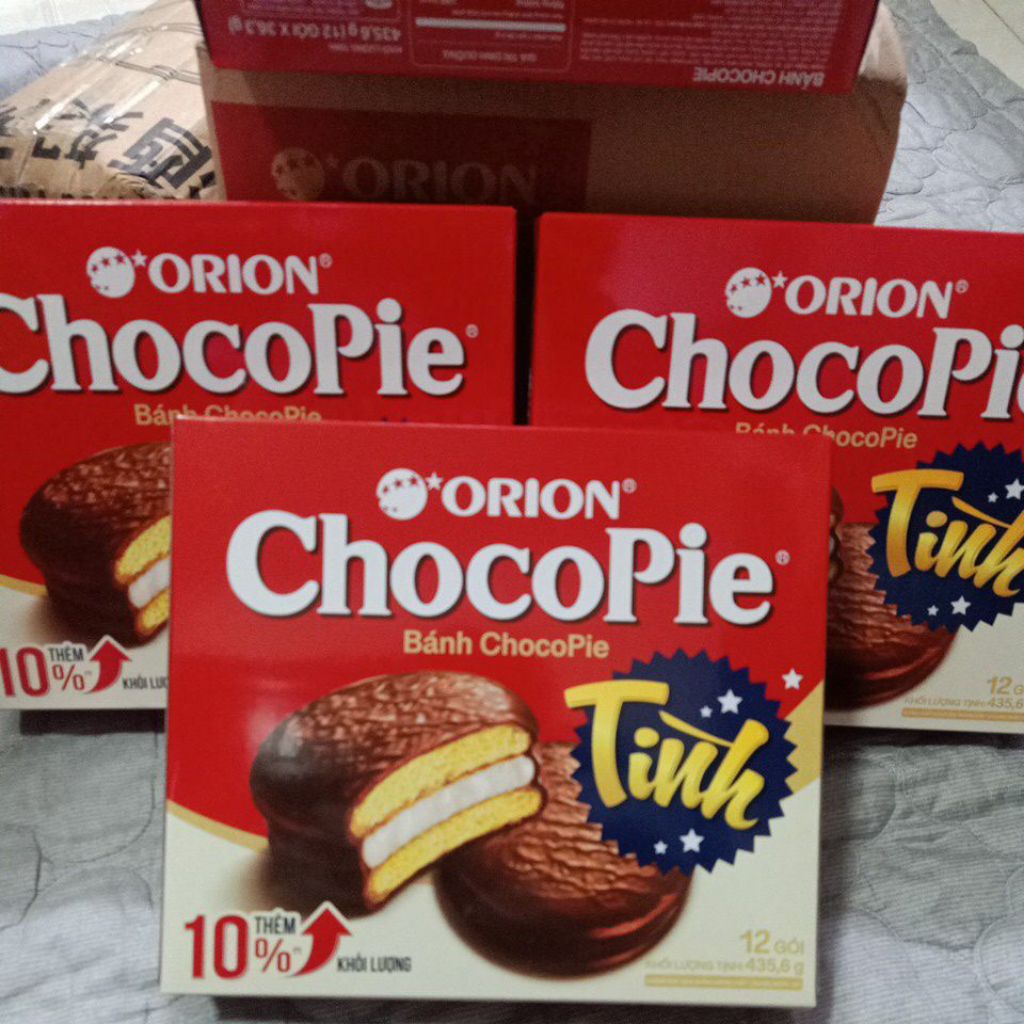 Bánh ChocoPie Orion – Bánh mềm phủ socola – Hộp tiện dùng