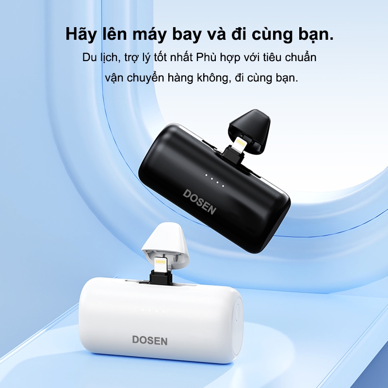 Dosen Pro 7000mAh Mini Power Bank Sạc di động Type-C và phích cắm cho điện thoại/đồng hồ/tai hợp với mọi thiết bị | BigBuy360 - bigbuy360.vn