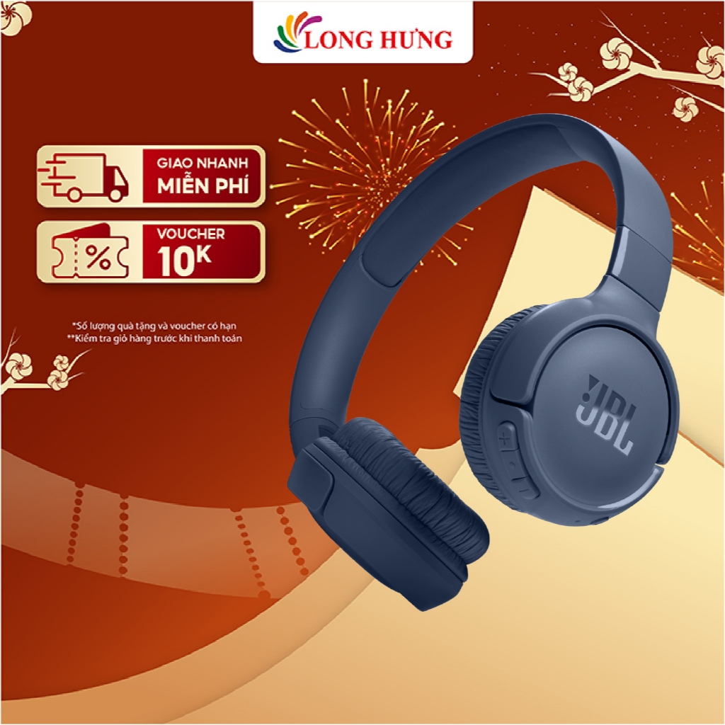 Tai nghe chụp tai Bluetooth JBL Tune 520BT JBLT520BT - Hàng chính hãng