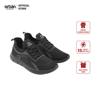 Giày Thể Thao Unisex URBAN FOOTPRINT Cổ Chun TM2207 đen