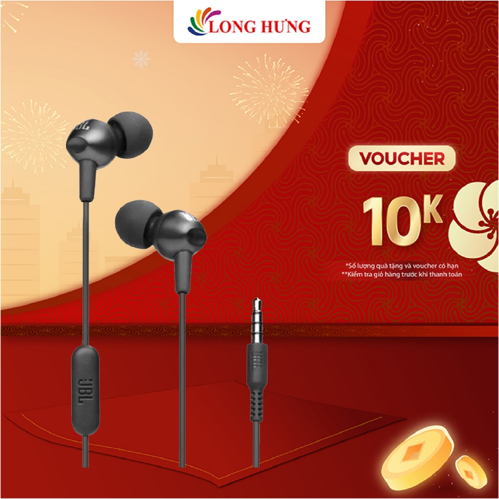 Tai nghe có dây In-ear JBL C200SI JBLC200SIU - Hàng chính hãng - Âm trầm tăng cường, dây chống rối, 