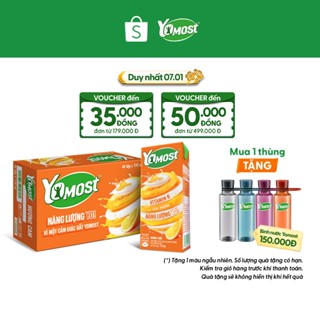  Thùng 48 Hộp Sữa Chua Lên Men Tự Nhiên Yomost Vị Cam  170ml Hộp  