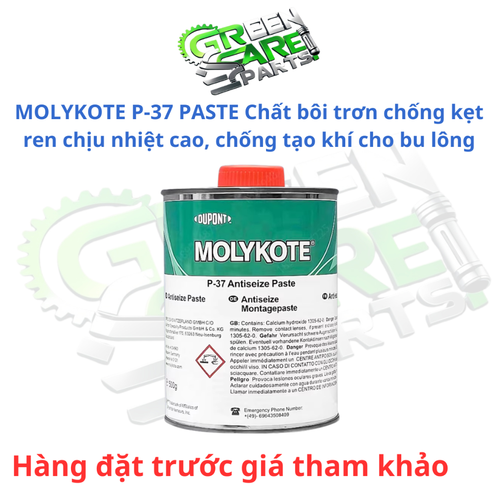 MOLYKOTE P-37 PASTE Chất bôi trơn chống kẹt ren chịu nhiệt cao, chống tạo khí cho bu lông