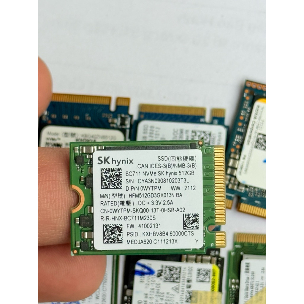 Ổ cứng SSD SK hynix, Samsung 2230 M.2 NVME 512GB cài sẵn win kèm office