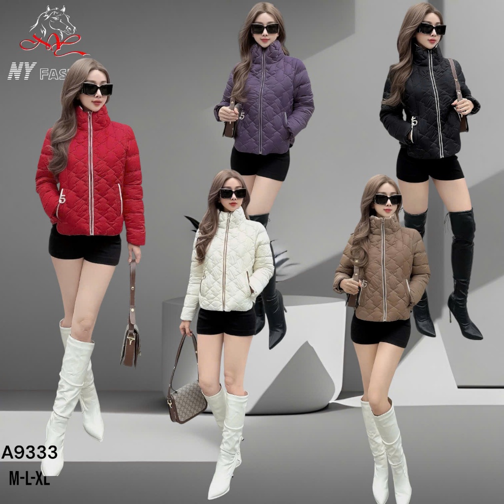 A9333 Áo Khoác Phao Nữ Siêu Nhẹ Mềm Ấm NY Fashion