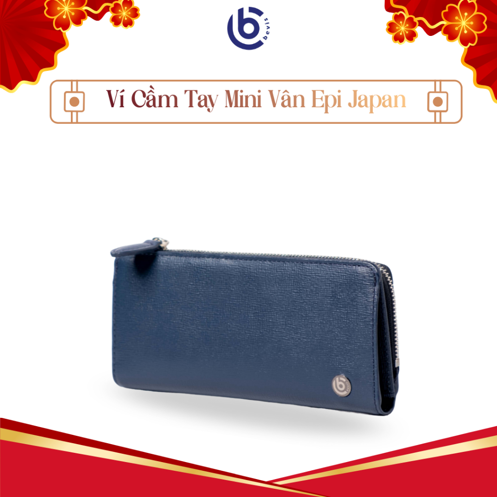 Ví Cầm Tay Mini Bevis Da Nhập Khẩu Vân Epi Japan Sang Trọng VMI-EP-X-02