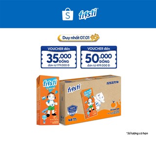  Thùng 48 Hộp Thức Uống Từ Sữa Chua Lên Men Tự Nhiên Fristi Vị Cam Sữa 180ml  48x180ml  
