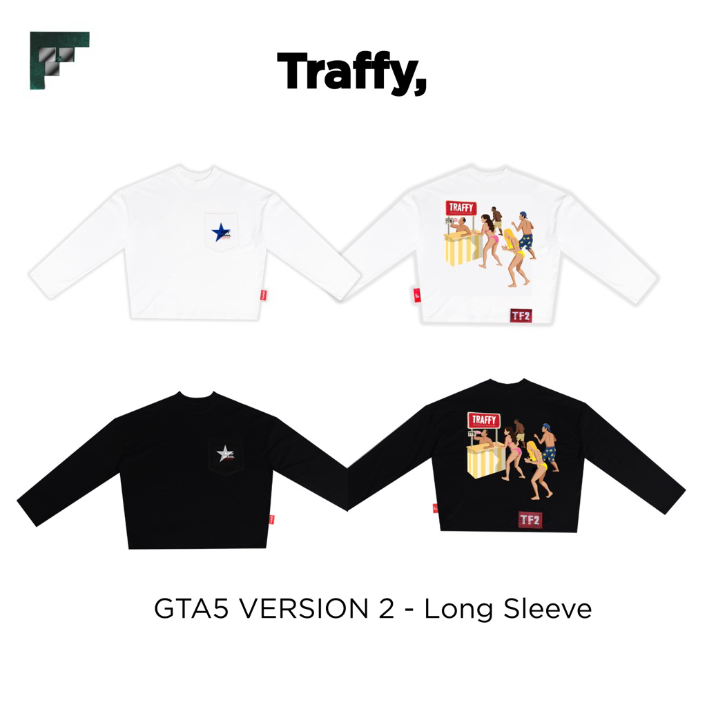 [BẢN MỚI] TRAFFY GTA5 Ver.2 - Áo Thun Tay Dài Stargirl/ Starboy Form Regular Cotton 2 Chiều Unisex