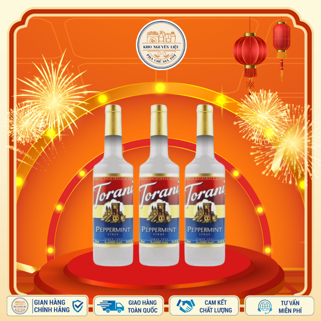 Siro Bạc Hà Trắng TORANI Mojito Mint – Chai 750ml – Hương Vị Bạc Hà Tươi Mát – Chuyên Dùng Pha Chế C