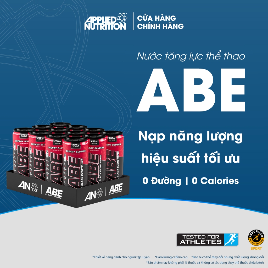 Pre-Workout Applied Nutrition Nước tăng lực thể thao ABE 330ml (12 lon)