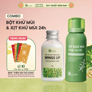  Combo Khử Mùi Hôi Nách Hôi Chân Xịt Khử Mùi Bột Khử Mùi Wings Up 24h Giảm Tiết Mồ Hôi Ngăn Ngừa Vi Khuẩn Gây Mùi Cỏ Mềm 