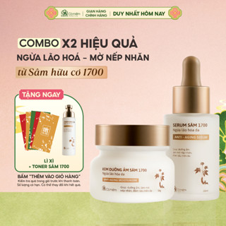  Combo 2 Bước Chuyên Sâu Sâm 1700 Cấp Ẩm Ngừa Lão Hoá Làm Mờ Đốm Nâu Nếp Nhăn Da Cỏ Mềm 