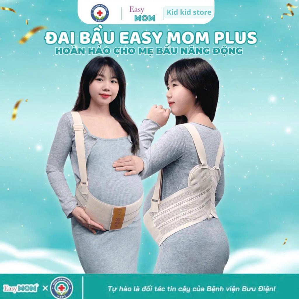 Đai Nâng Đỡ Bụng Bầu Easy MOM PLUS – Giảm Đau Lưng, Chống Xệ Bụng, Co Giãn Êm