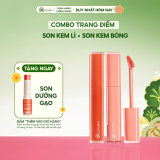  Bộ Son Môi Gồm Son Kem Nhung Son Bóng Lì Bền Màu Căng Mọng Môi Không Silicon Cỏ Mềm 