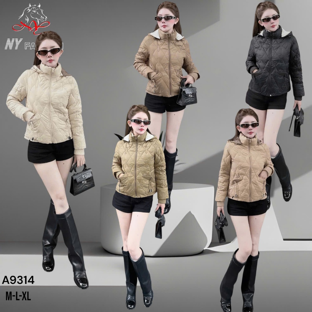 A9314 Áo Phao Nữ Siêu Nhẹ Mềm Ấm NY Fashion