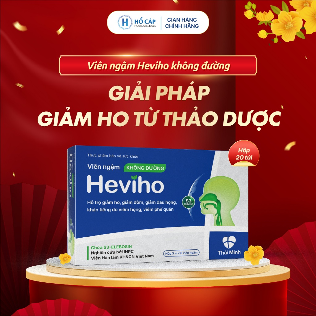 Viên ngậm Heviho  - Hỗ trợ giảm ho từ thảo dược