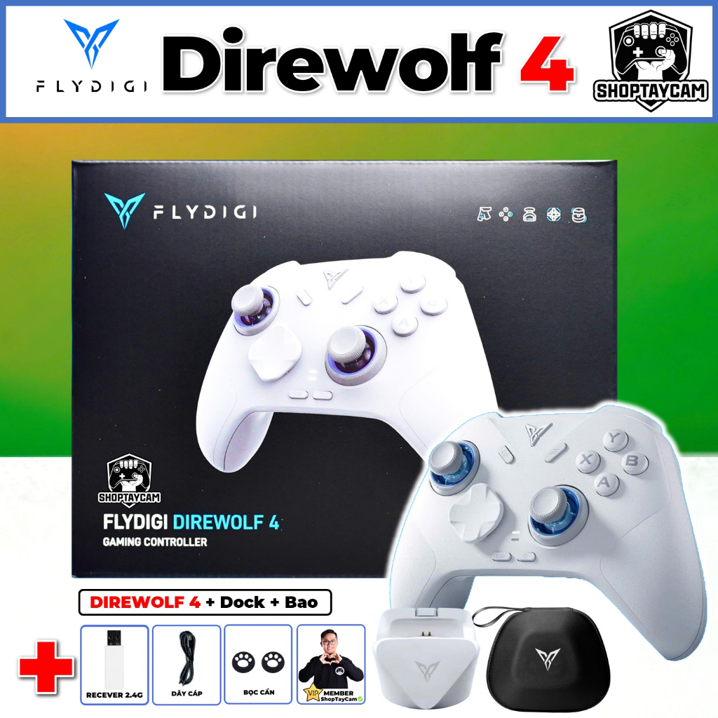 Tay Cầm FLYDIGI Direwolf 4 – 1000 Hz Wireless Gaming Controller Chơi FO4 FC ONLINE, PC, Mobile, NS