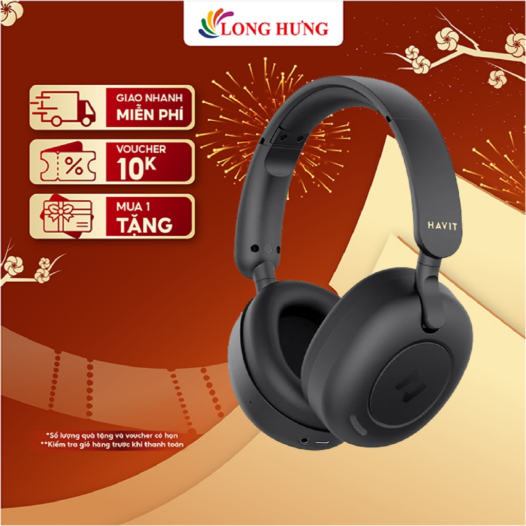 Tai nghe chụp tai Bluetooth Havit H655BT - Hàng chính hãng