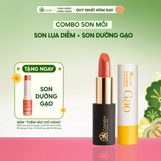  Bộ Chăm Sóc Môi Xinh  Son Lụa + Son Dưỡng  Cỏ Mềm 