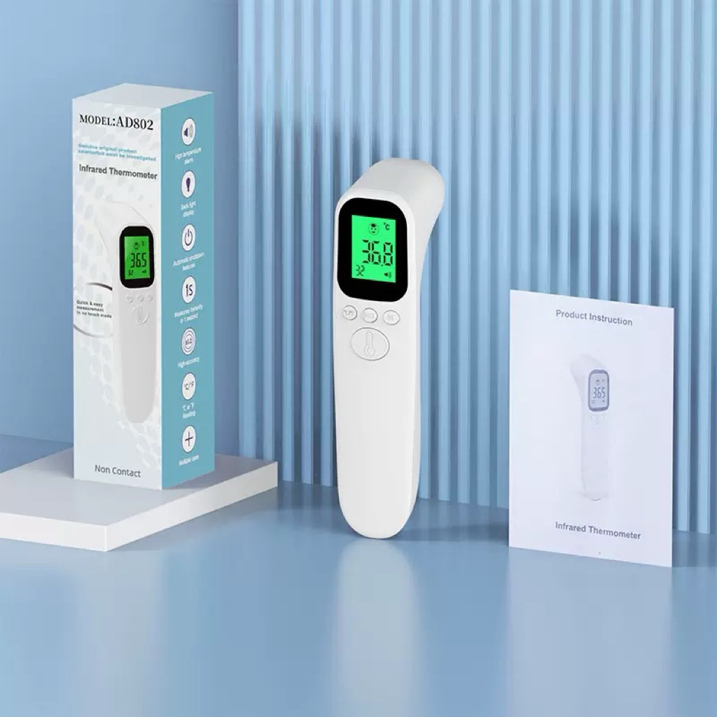 Nhiệt Kế Điện Tử Hồng Ngoại AD802 Đo Trán , Tai , Sữa Cho Bé