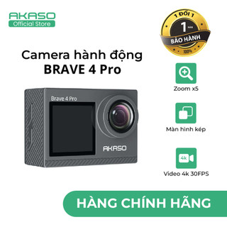 [Hàng chính hãng] Camera Hành Trình Chống Nước AKASO Brave 4 Pro 4K 30FPS Chống Rung EIS 20MP